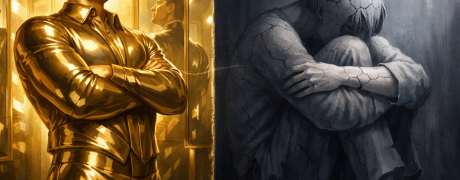 Tipuri de narcisism grandios și vulnerabil – imagine simbolică despre superioritate, fragilitate emoțională și nevoia de validare