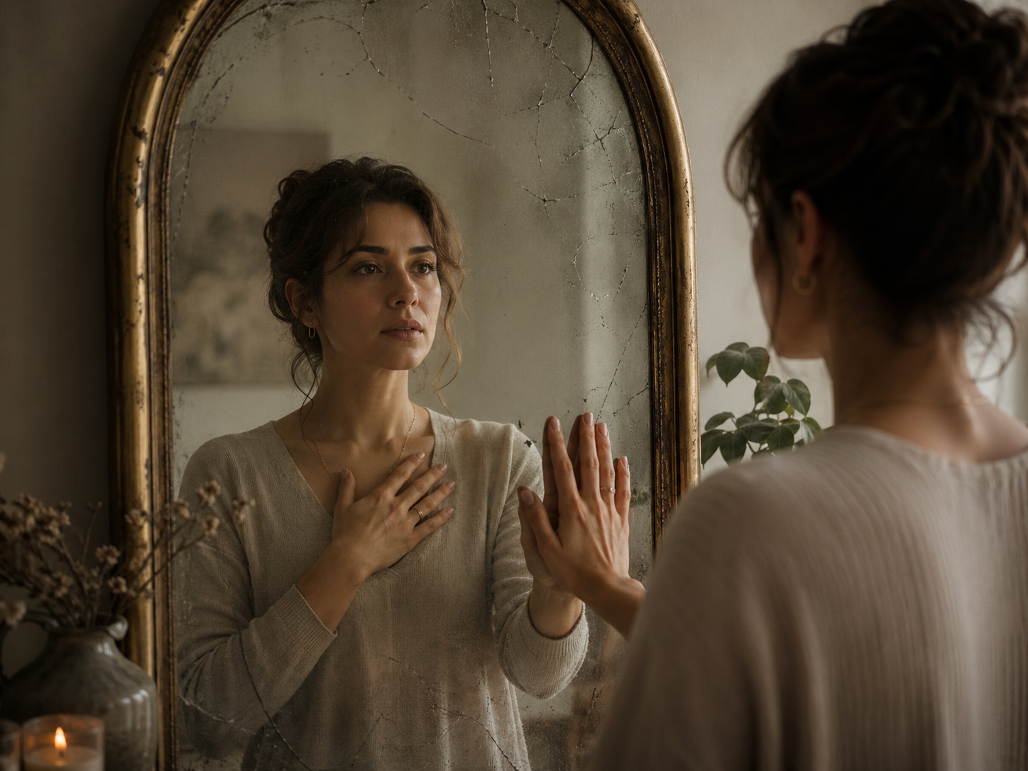 Imagine simbolică despre relațiile cu persoane narcisiste, limite emoționale, confuzie relațională și protejarea de sine.